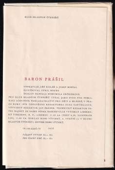 Gottfried August Bürger: Baron Prášil