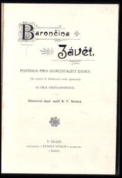 Eliška Krásnohorská: Barončina závěť