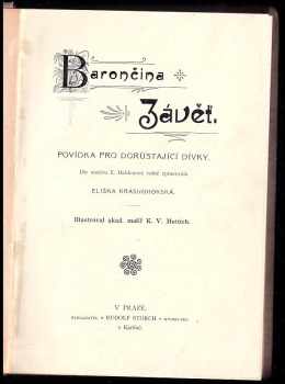 Eliška Krásnohorská: Barončina závěť