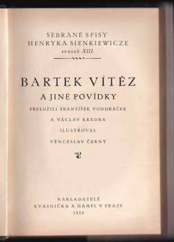 Henryk Sienkiewicz: Bartek vítěz a jiné povídky