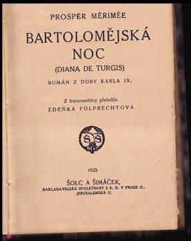 Prosper Merimee: Bartolomějská noc