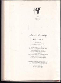 Antonín Zápotocký: Barunka