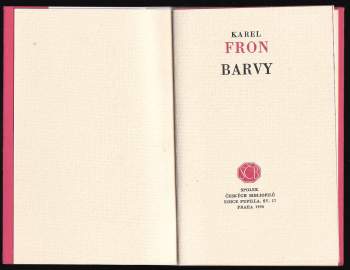 Karel Fron: Barvy