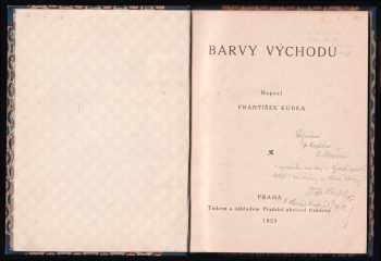 František Kubka: Barvy východu