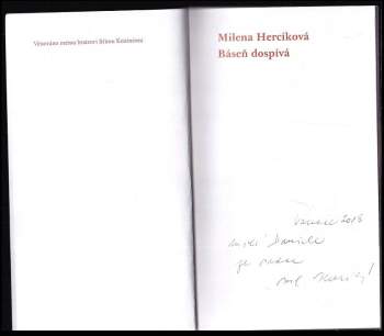 Milena Hercíková-Koutná: Báseň dospívá