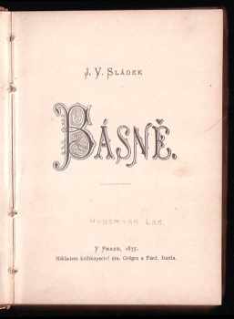 Josef Václav Sládek: Básně