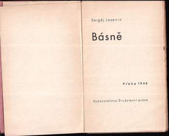 Sergej Aleksandrovič Jesenin: Básně