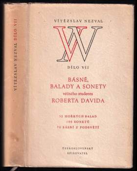 Vítězslav Nezval: Básně, balady a sonety věčného studenta Roberta Davida