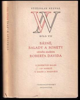 Vítězslav Nezval: Básně, balady a sonety věčného studenta Roberta Davida