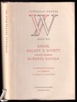 Vítězslav Nezval: Básně, balady a sonety věčného studenta Roberta Davida