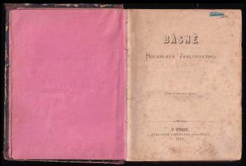 Boleslav Jablonský: Básně