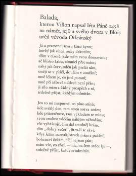 François Villon: Básně