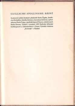 Guillaume Apollinaire: Básně
