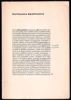 Guillaume Apollinaire: Básně