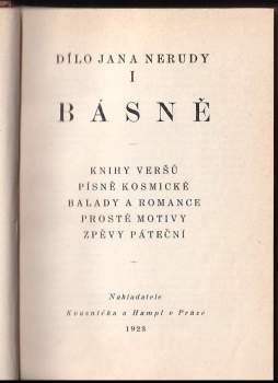Jan Neruda: Básně