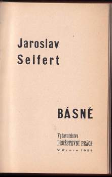 Jaroslav Seifert: Básně