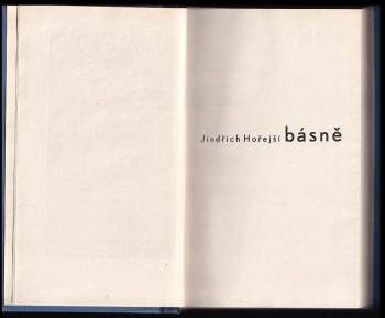 Jindřich Hořejší: Básně