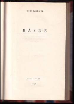 Jiří Wolker: Básně