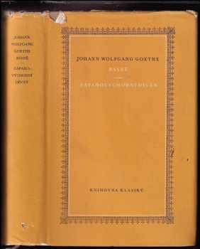Johann Wolfgang von Goethe: Básně ; Západovýchodní díván