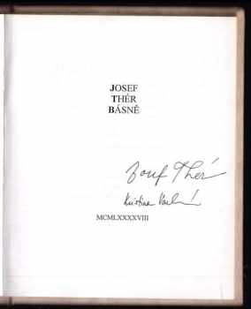 Josef Thér: Básně