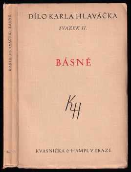 Básně - Karel Hlaváček (1930, Kvasnička a Hampl) - ID: 629149