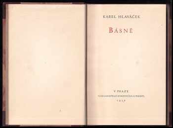 Karel Hlaváček: Básně