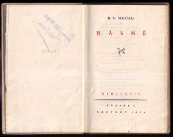 Karel Hynek Mácha: Básně