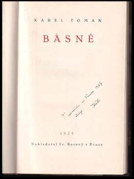 Karel Toman: Básně