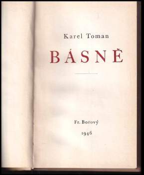 Karel Toman: Básně