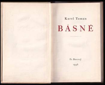 Karel Toman: Básně