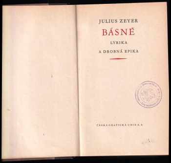 Julius Zeyer: Básně