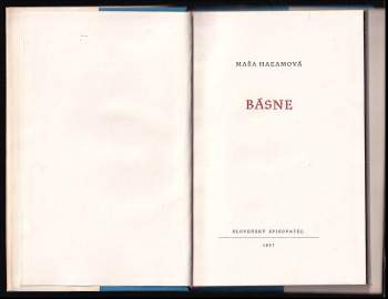 Maša Haľamová: Básne