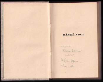 Vítězslav Nezval: Básně noci