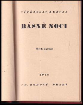Vítězslav Nezval: Básně noci