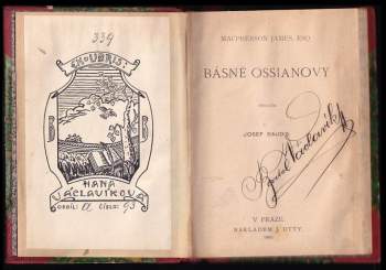 James Macpherson: Básně Ossianovy