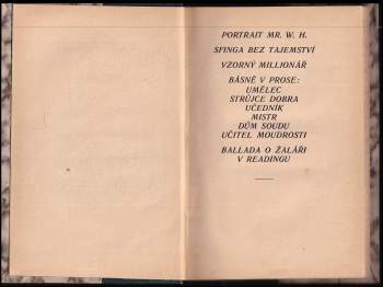 Oscar Wilde: Básně v prose a jiné práce