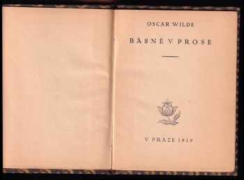 Oscar Wilde: Básně v prose