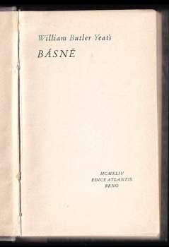 W. B Yeats: Básně