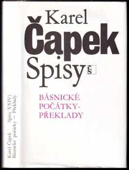 Karel Čapek: Básnické počátky ; Překlady