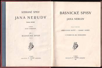 Jan Neruda: Básnické spisy Jana Nerudy