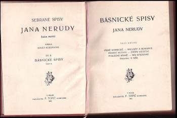 Jan Neruda: Básnické spisy Jana Nerudy