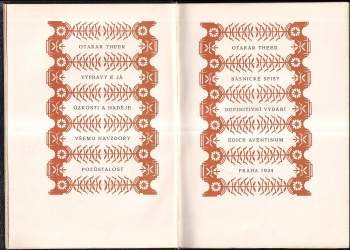 Otakar Theer: Básnické spisy