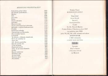 Otakar Theer: Básnické spisy