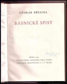 Otokar Březina: Básnické spisy