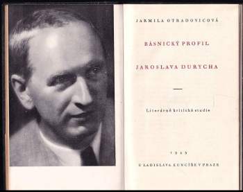 Jarmila Otradovicová: Básnický profil Jaroslava Durycha