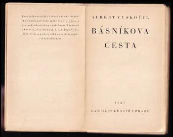 Albert Vyskočil: Básníkova cesta