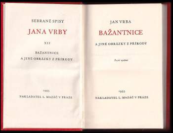Jan Vrba: Bažantnice a jiné obrázky z přírody