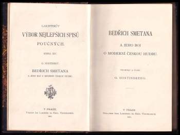 Otakar Hostinský: Bedřich Smetana a jeho boj o moderní českou hudbu