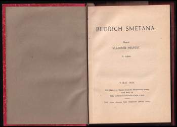 Vladimír Helfert: Bedřich Smetana