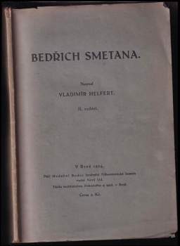 Vladimír Helfert: Bedřich Smetana